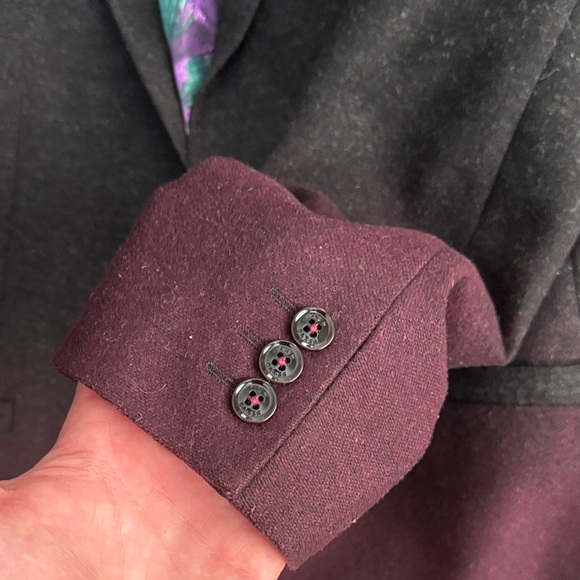 Ted Baker Black and Burgundy Gradient Blazer - Picture 14 of 14